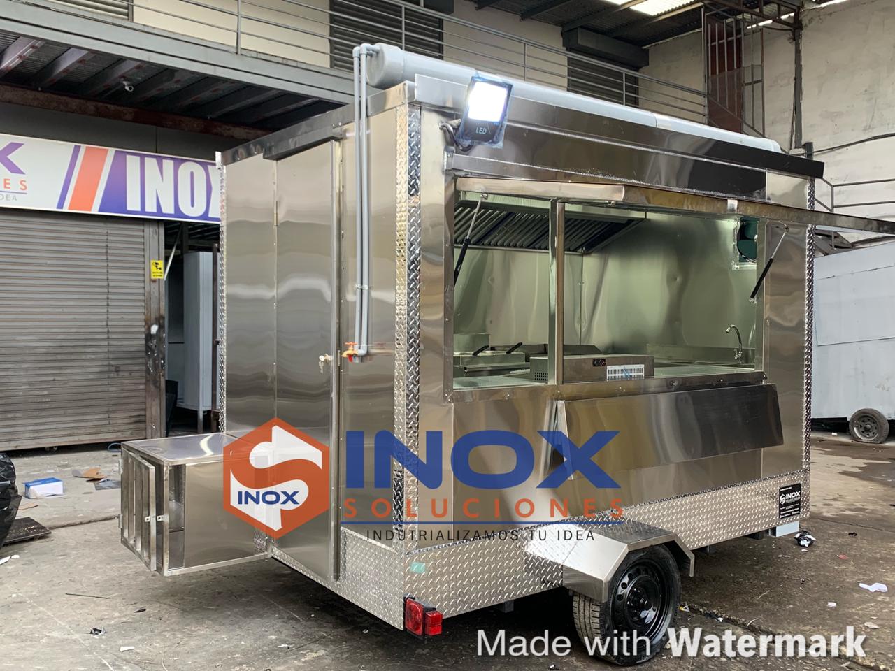 Remolque tipo Food Truck en acero inox. 304/AISI 10×6,4 pies = 3×1,90 - Imagen 2