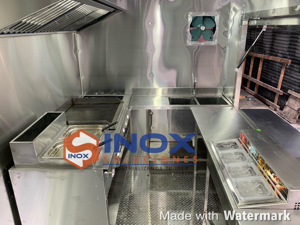 Remolque tipo Food Truck en acero inox. 304/AISI 10×6,4 pies = 3×1,90 - Imagen 4