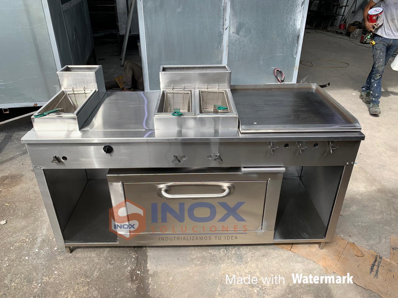 Estufa multifuncional en acero inoxidable 304/AISI 3-1 horno con termostato - Imagen 2