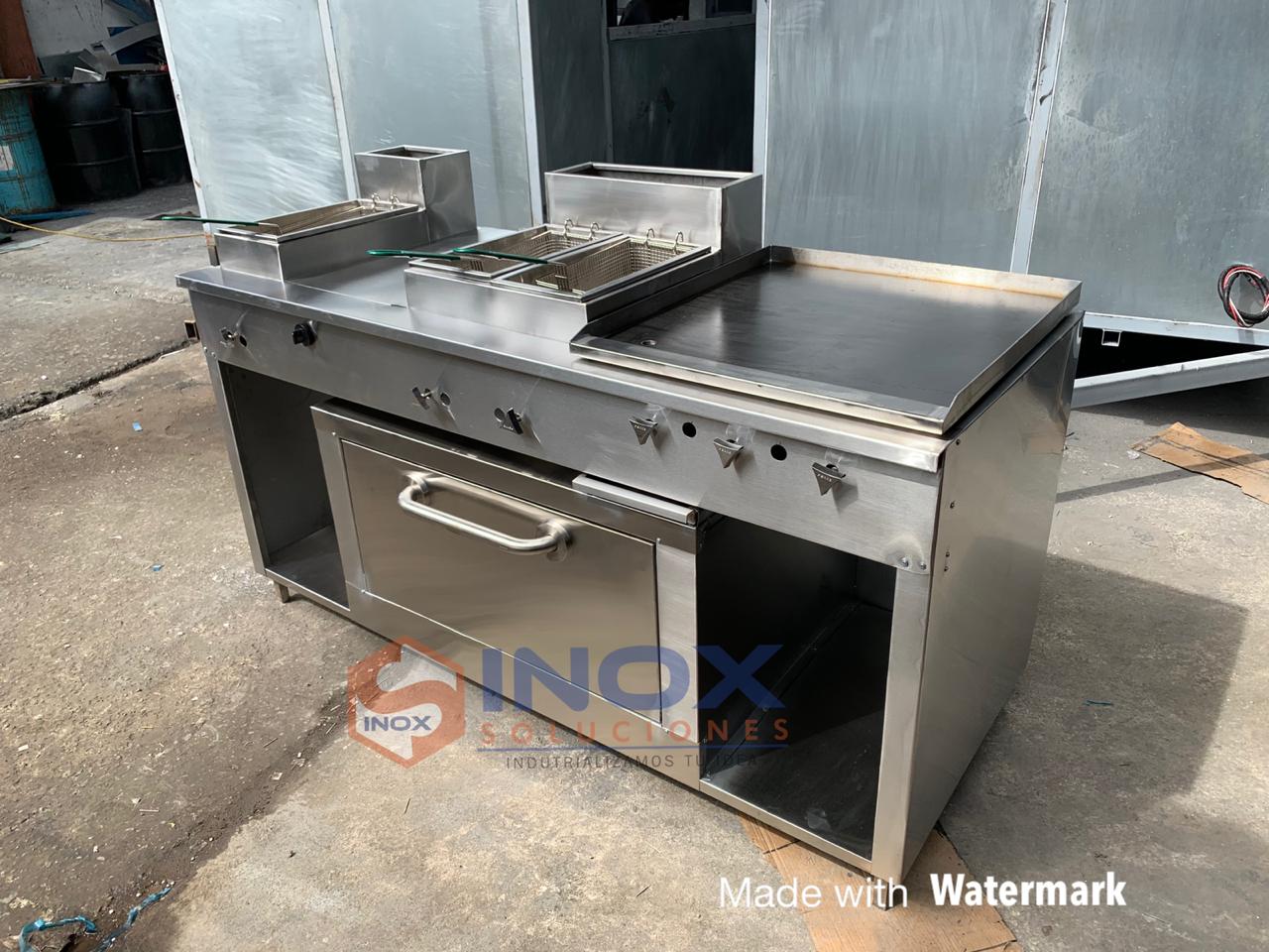 Estufa multifuncional en acero inoxidable 304/AISI 3-1 horno con termostato