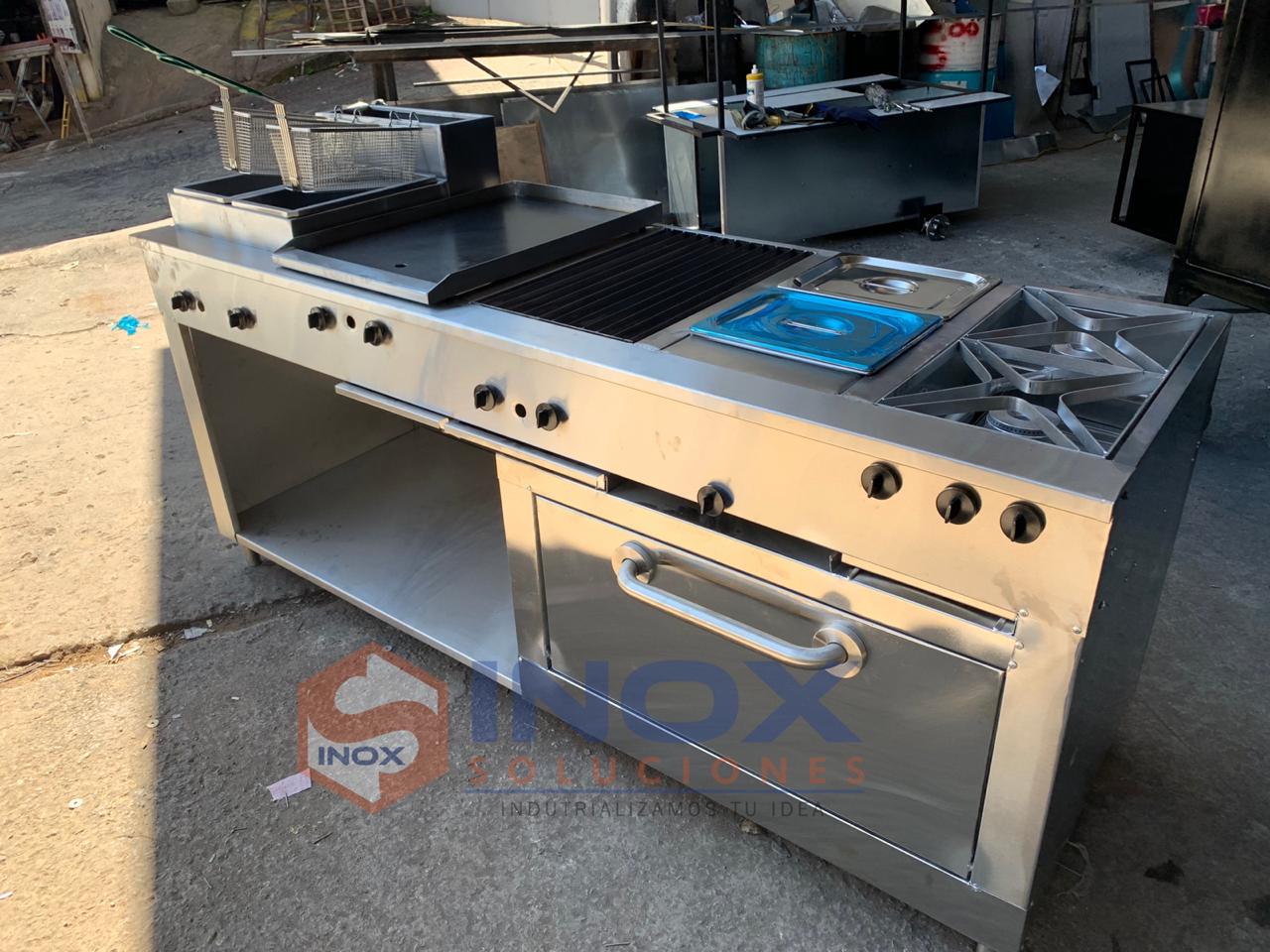 Estufa multifuncional en acero inoxidable 304/AISI 6-1 horno con termostato