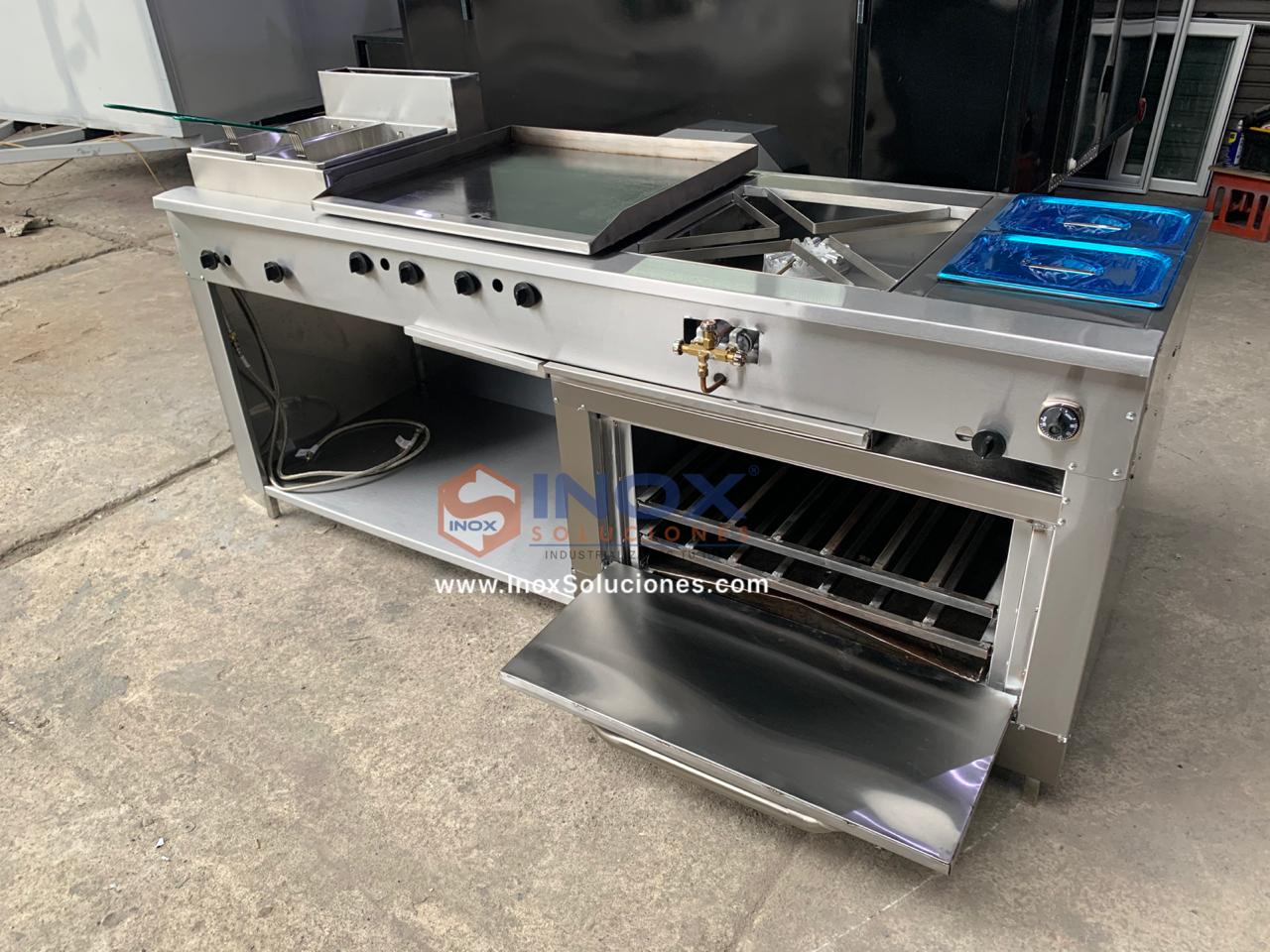 Estufa multifuncional en acero inoxidable 304/AISI 5-1 horno con termostato
