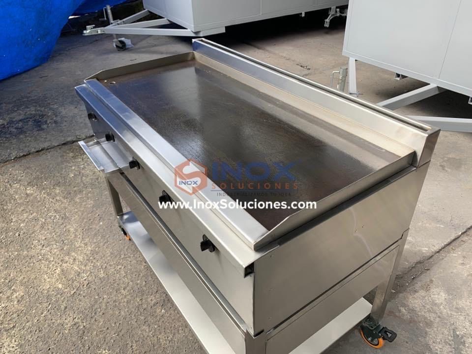 Plancha lisa amplia de gran capacidad en acero inoxidable 304/AISI - Imagen 3