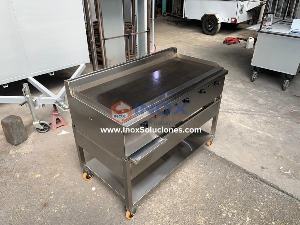 Plancha lisa amplia de gran capacidad en acero inoxidable 304/AISI - Imagen 4