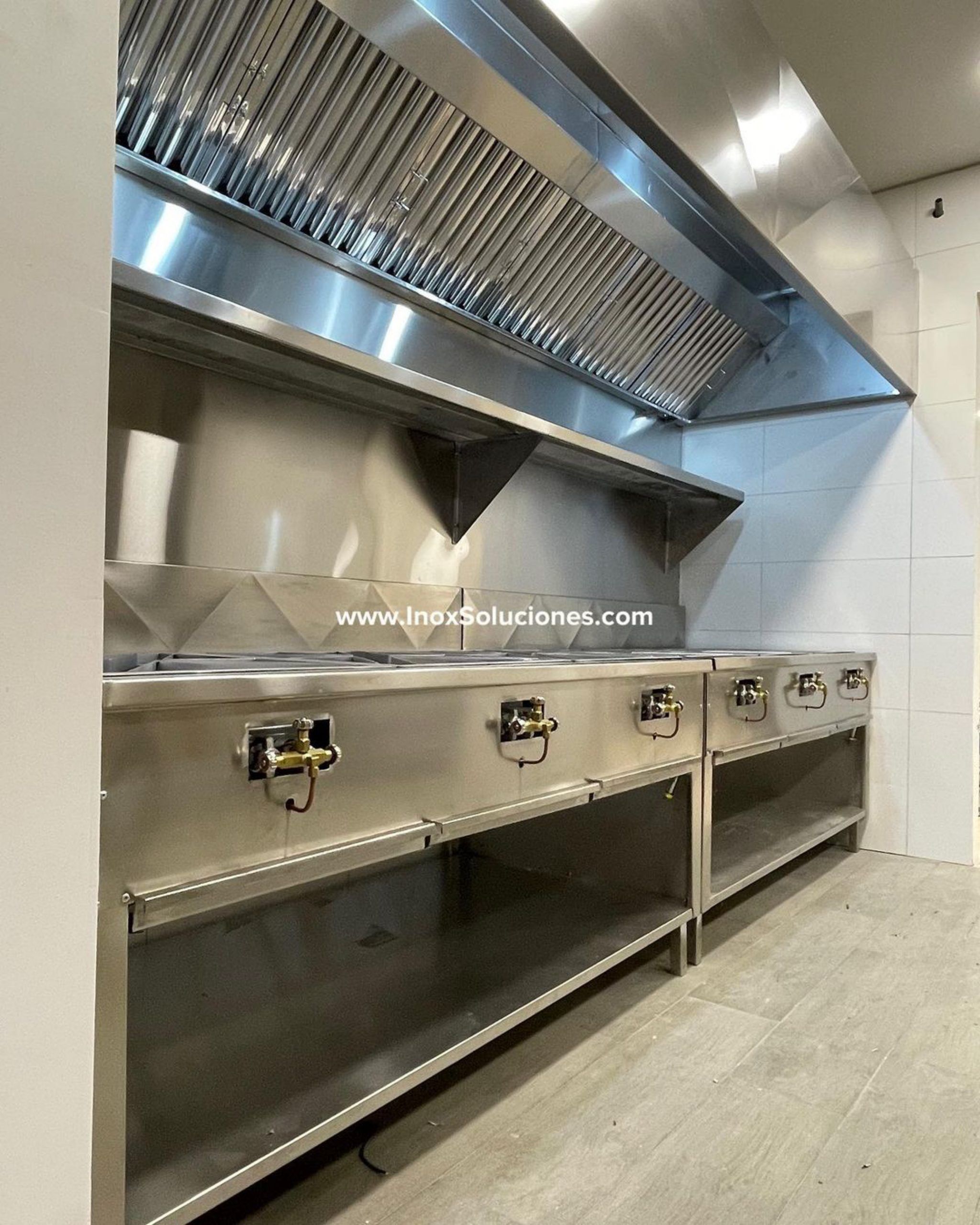 Campana extractora en acero inoxidable 304/AISI área caliente para restaurantes - Imagen 3