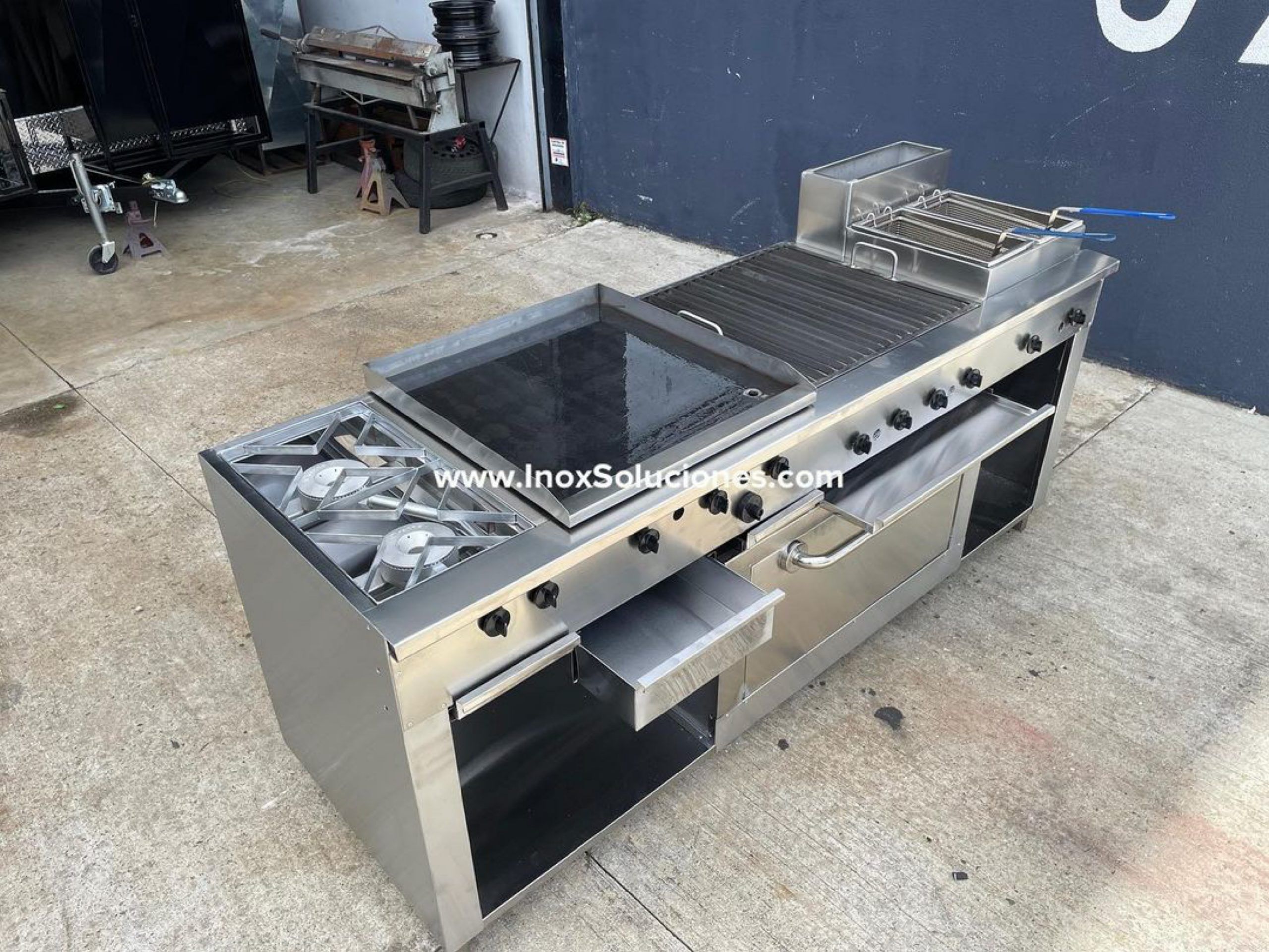 Estufa multifuncional en acero inoxidable 304/AISI 6-1 gratinador y horno con termóstato - Imagen 5