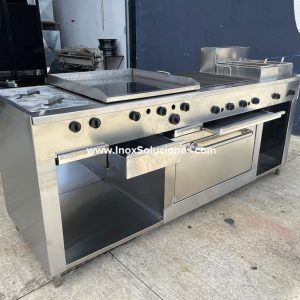 Estufa multifuncional en acero inoxidable 304/AISI 6-1 gratinador y horno con termóstato