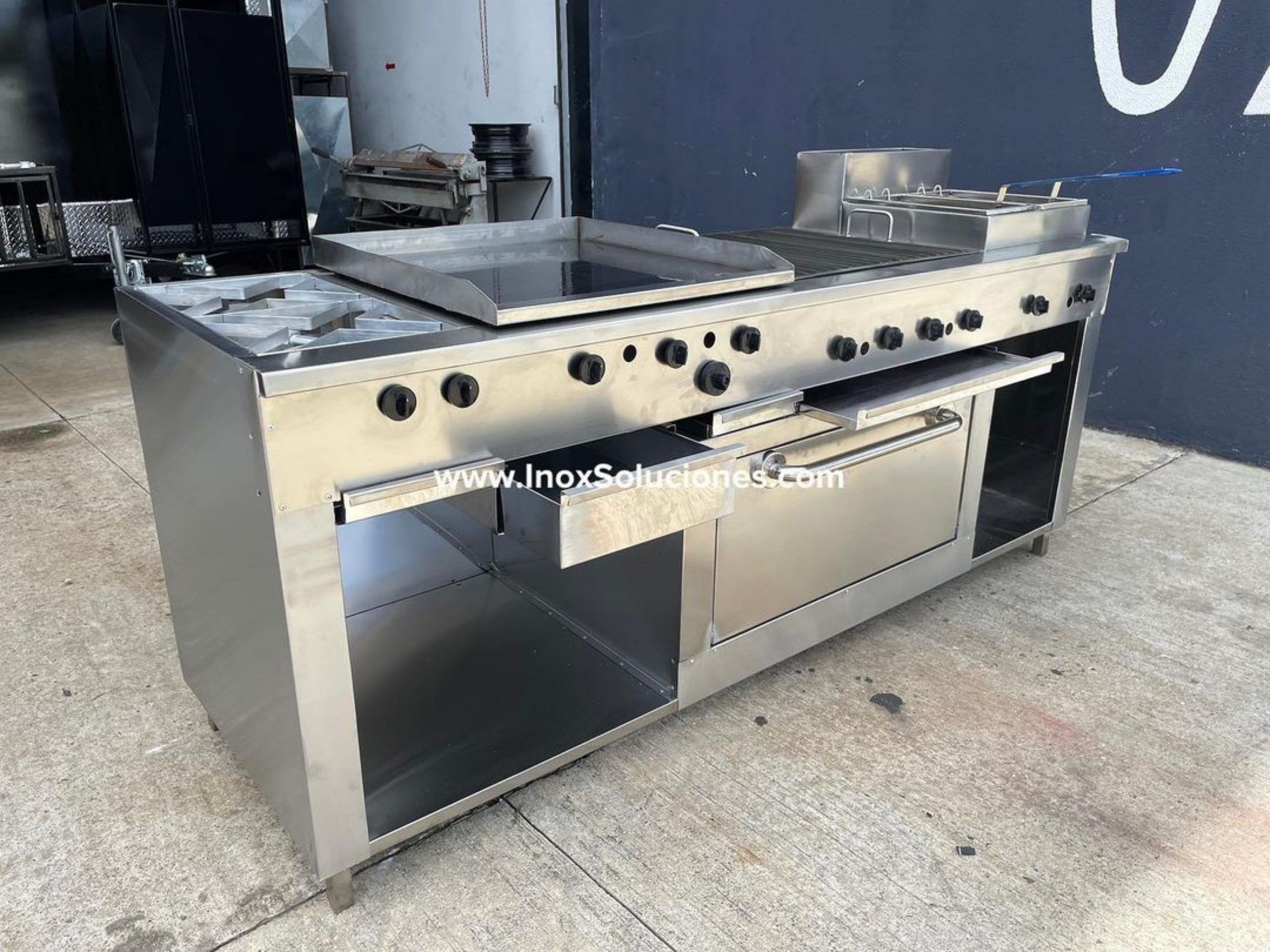 Estufa multifuncional en acero inoxidable 304/AISI 6-1 gratinador y horno con termóstato