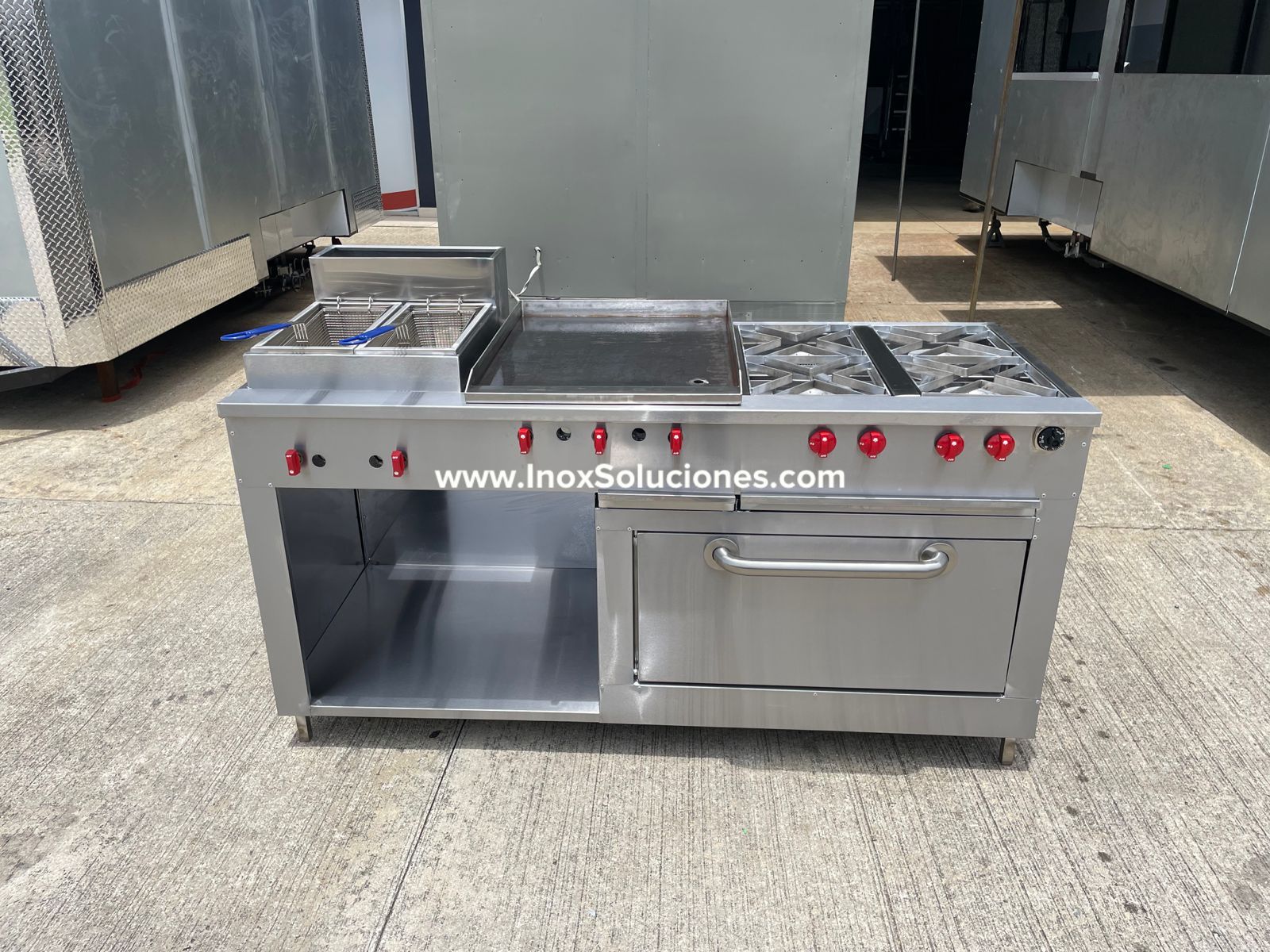 Estufa multifuncional en acero inoxidable 304/AISI 4-1 horno con termóstato