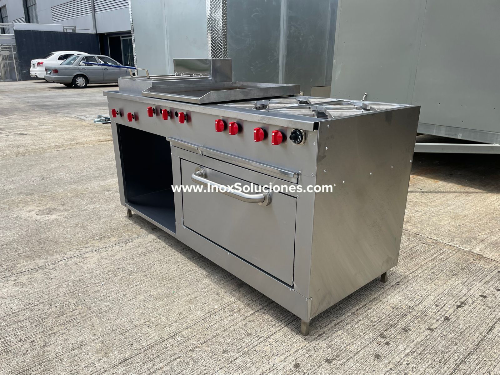 Estufa multifuncional en acero inoxidable 304/AISI 4-1 horno con termóstato - Imagen 3