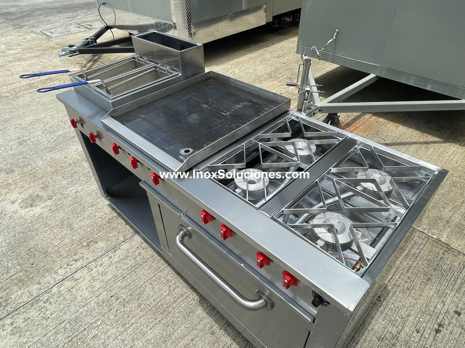Estufa multifuncional en acero inoxidable 304/AISI 4-1 horno con termóstato - Imagen 4