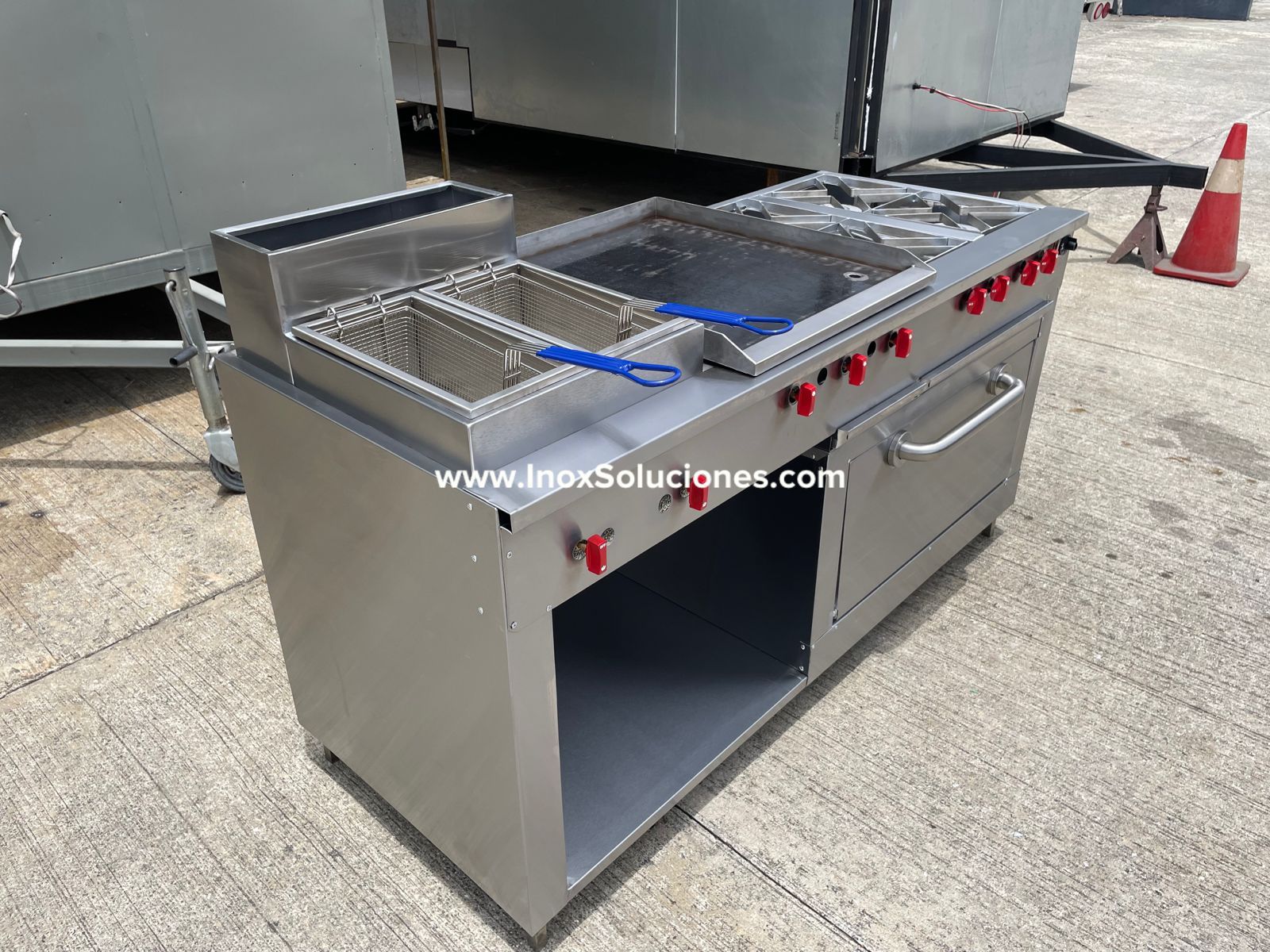 Estufa multifuncional en acero inoxidable 304/AISI 4-1 horno con termóstato - Imagen 6