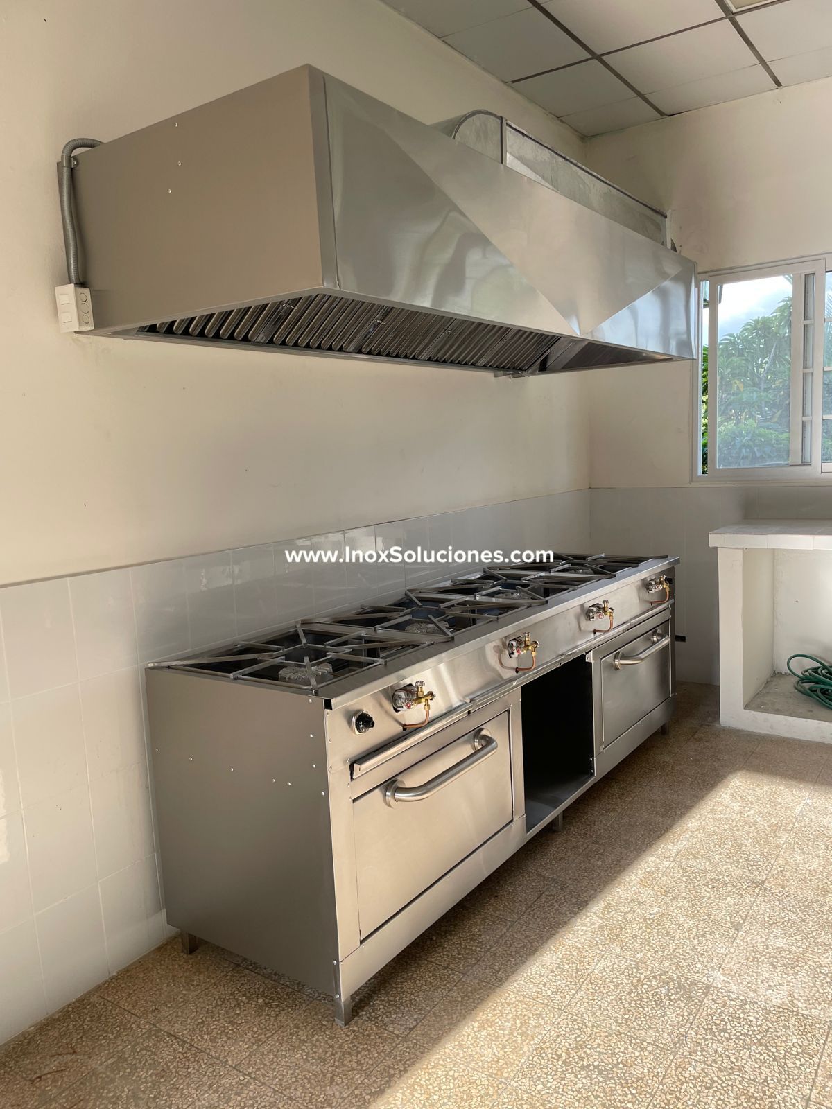 Campana extractora en acero inoxidable 304/AISI área caliente para restaurantes - Imagen 2