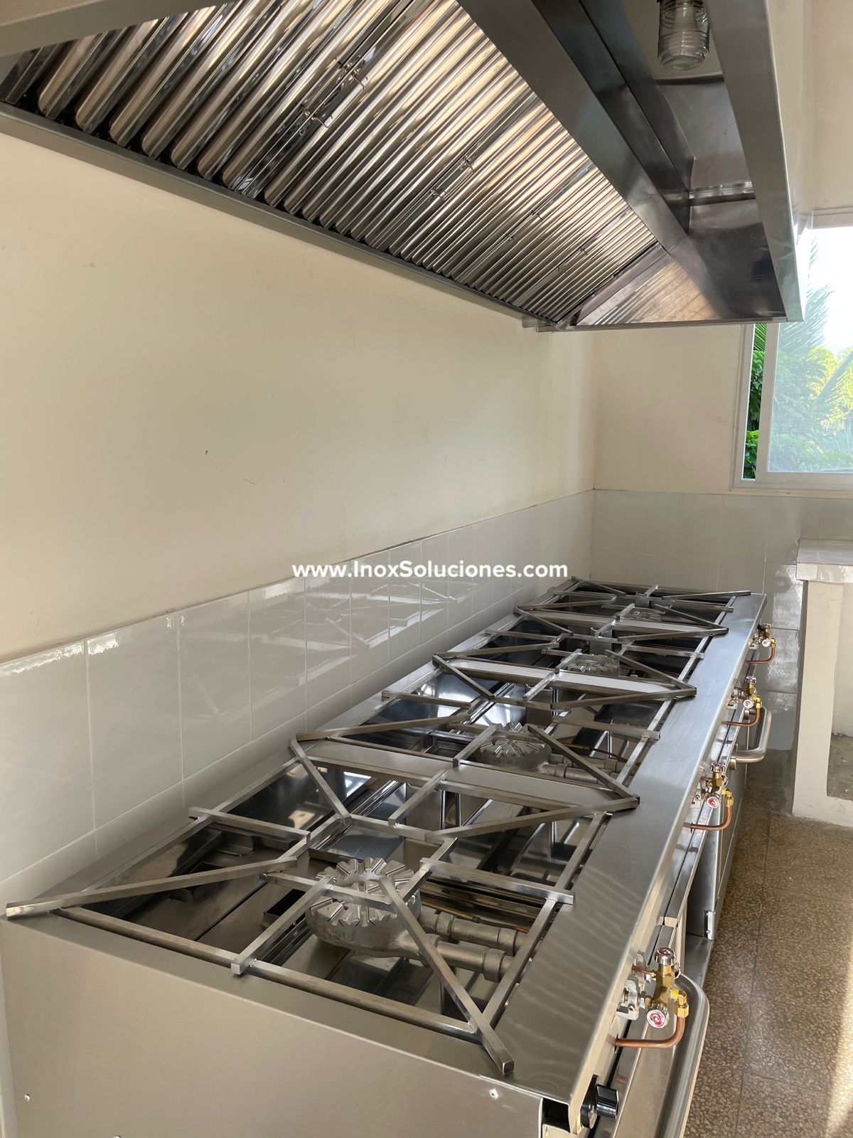 Campana extractora en acero inoxidable 304/AISI área caliente para restaurantes - Imagen 4