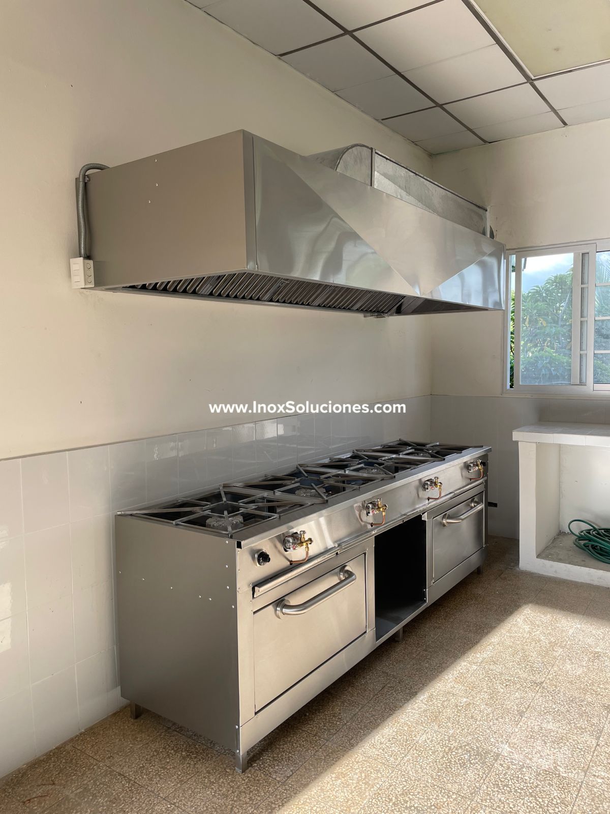 Campana extractora en acero inoxidable 304/AISI área caliente para restaurantes - Imagen 5